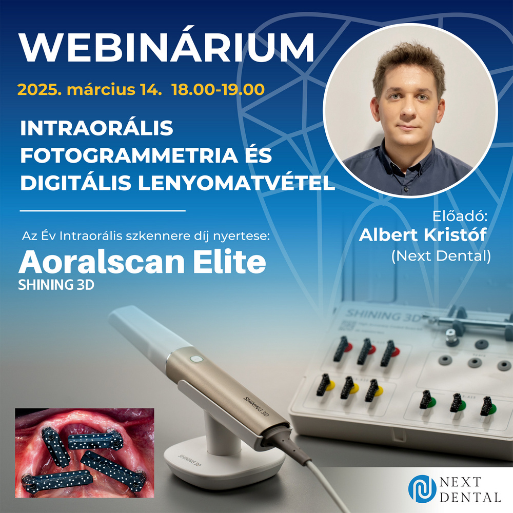 Webinárium - Intraorális fotogrammetria és digitális lenyomatvétel